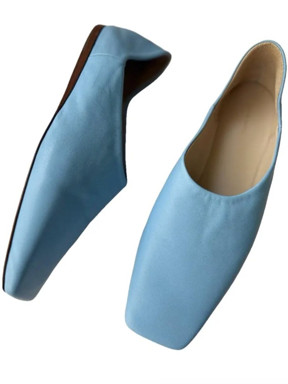 Mansur Gavriel Blue Leather flats- 41EU